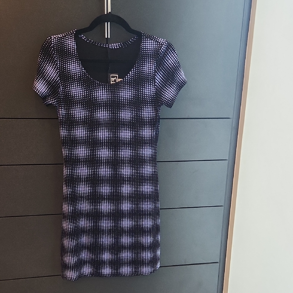 Black and Purple Patterned Dress